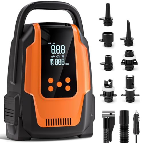 Camping Electric Pumps Electric Paddle Board Pump, 50PSI High Pressure Portable SUP Air Pump with Auto-Off and Deflation Function