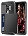 Vofolen Cover for Galaxy S9 Case Wallet Card Slot Holder Sliding Hidden ID Pocket Dual Layer Heavy Duty Protection Rugged Hard Shell TPU Bumper Armor Protective Case for Samsung Galaxy S9 (Black)