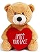 I Miss You Gifts Large 12 inch Teddy Bear I Miss Your Face- Cute Long Distance Relationships Gift, Friend, Couples, Valentines Day, Relationship, Boyfriend,Girlfriend, for Her, Him