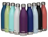 MIRA 25 Oz Stainless Steel Vacuum Insulated Water Bottle | Double Walled Cola Shape Thermos | 24 Hours Cold, 12 Hours Hot | Reusable Metal Water Bottle | Leak-Proof Sports Flask | Iris