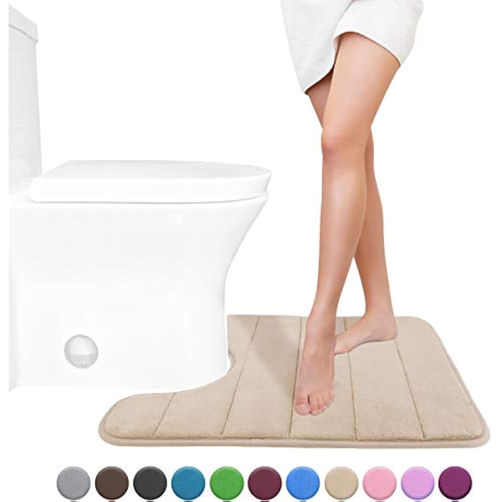 Memory Foam Toilet Bath Mat UShaped, Soft And Comfortable, Maximum Absorbent, X eBay