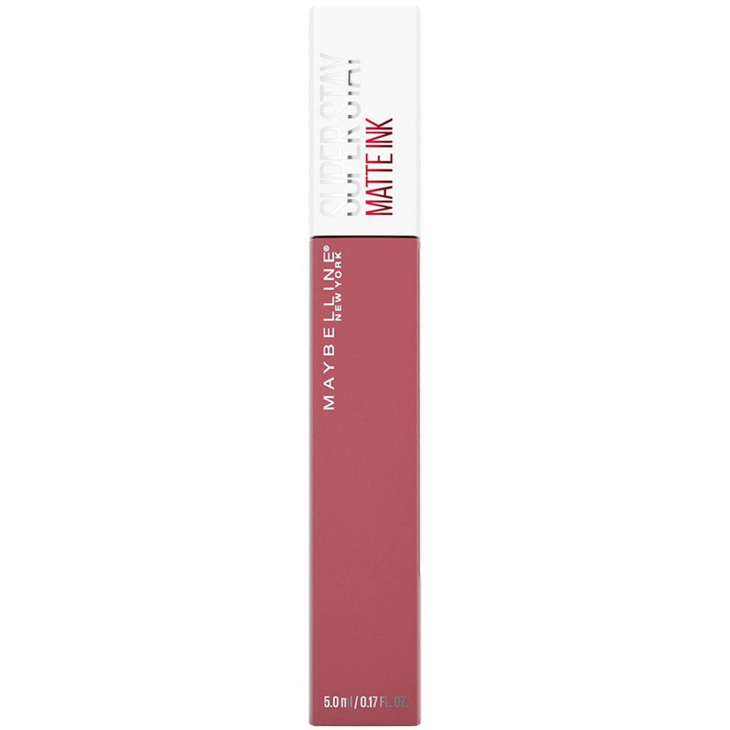 Maybelline Lipstick, Superstay Velvety Matte Ink Liquid Lipstick, Up to 16H Non Transferable, Vibrant Longlasting Finish, Non Drying, Shade: 175 Ringleader, 5ml