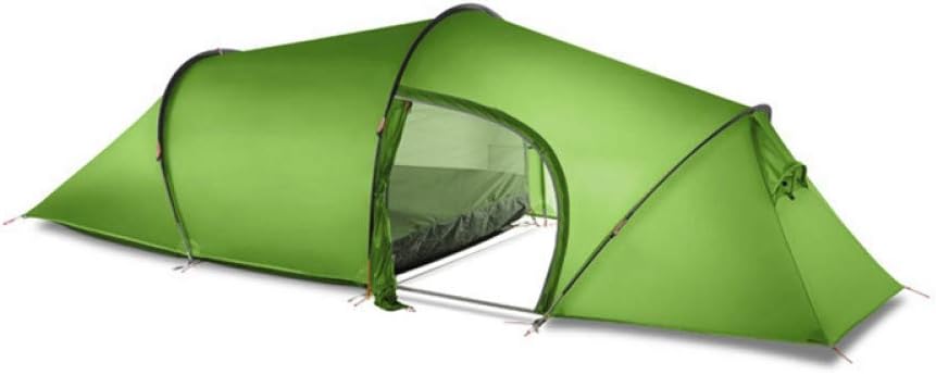 DFSURS Tents 2 Person Tunnel Tent 15D Silicone 2 Room Large Tent Outdoor Camping Hiking Family Ultralight 4 Season