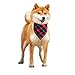 SCENEREAL Dog Bandana Classic Plaid Triangle Scarf 8pcs/Pack Holiday Birthday Gift