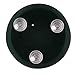 Zadro 15X Magnification Next Generation LED Lighted Suction Cup Mirror, Black, Silver Finish