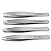 SuchATweeze Stainless Steel Slant Tweezer - Well Designed Protected Tip - Precision Plucker for Men and Women - Perfect for Ingrown and Facial hairs - 5.12” x 1.97” x 0.59“(Set of 4)