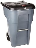Rubbermaid Commercial Products BRUTE Confidential Document Rollout Waste/Utility Container, 95-gallon, Gray (FG9W1188GRAY)