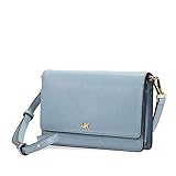 Michael Kors Pebbled Leather Convertible Crossbody- Powder Blue