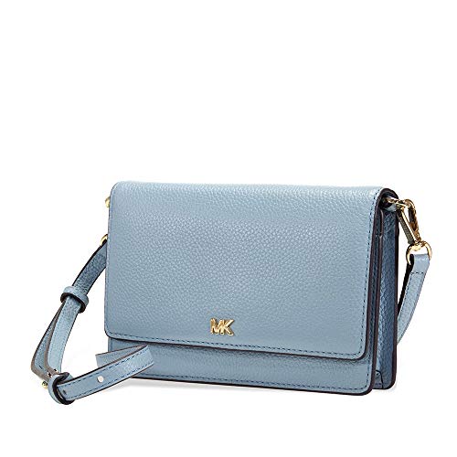 Michael Kors Pebbled Leather Convertible Crossbody- Powder Blue
