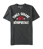 Aeropostale Men's Times Square Logo Graphic T Shirt L Charcoal Heather Grey