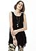 JollieLovin Womens Plus Size Loose-fit Sleeveless T-Shirt Tank Tunic Top Black 2X