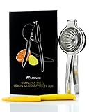 Willence Stainless Steel Manual Lemon Squeezer with Ceramic Paring Knife