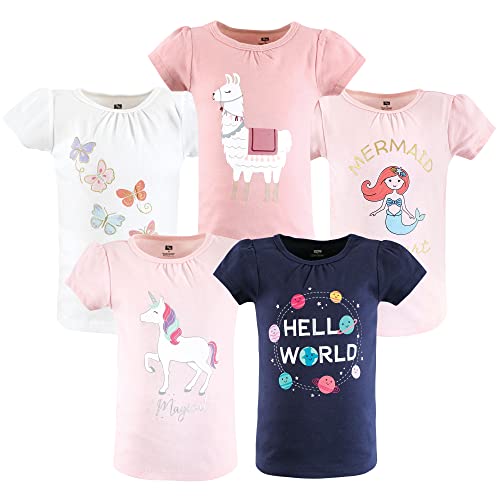 Hudson Baby Unisex Baby Short Sleeve T-Shirts, Magical World, 2 Toddler