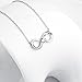 POPLYKE Infinity Necklace Sterling Silver Infinite Love Pendant Necklace Gift for Women Girls