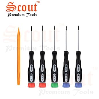 Scout Macbook Repair Tool Kit - 6 PCs Screwdriver Set for Reparing All Versions (Retina/Non Retina) of Apple Macbook - A1278, A1286, A1297, A1425, A1502, A1398, A1465, A1466, A1369, A1370, A1534