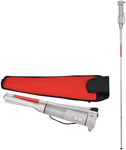 TSAR003 Blind Crutches Multifunction - Adjustable - Lightweight - With Magnet, Warning Light, Ergonomic Handle With Comfy Grip