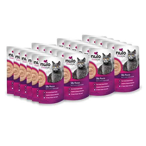 Nulo Freestyle Wet Cat Food, Silky Mousse, Beef & Sardine, 2.8 oz x 24