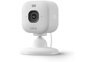 Blink Mini 2K+ (newest model) – Plug-in Home & Pet Security Camera with 2K video resolution, colour night vision, enhanced au