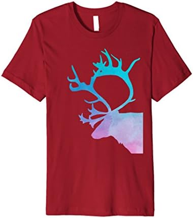 Mens Xmas Christmas Raindeer tshirt Small Cranberry