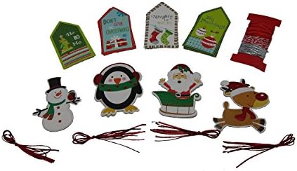 Merry Christmas Gift Tags Bundle Includes 2 Sets of Gift Tags: 1 Juvenile Set, 1 With Christmas Sayings