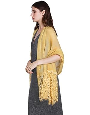 Women Fashion Scarf Wrap Shawl,RiscaWin Autumn Soft Lightweight Lace Scarves Wrap Warm Scarf