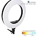 LimoStudio 18 Inch Bi-color LED Ring Light for Video & Photography, Color Temperature Adjustable & Brightness Control Dimmer Switch, Camera Mounting Adapter Bracket, AGG2394V3