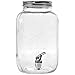 Mason Jar Glass Beverage Dispenser with Metal Lid, 1 Gallon