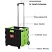 Lucky Tree Wheeled Rolling Cart for File Collapsible Hand Crate Folding Grocery Cart for Shopping Office, 15 x16 x14.5 inch, 77lbs Capacity