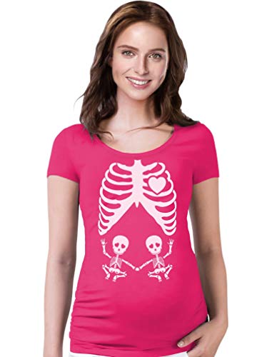 World Of Warcraft Baby Costumes - TeeStars - Halloween - Twins Pregnant Skeleton Baby Xray Costume Maternity Shirt