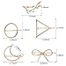 Womens Barrettes, Fascigirl 12PCS Metal Hairpins Gold Silver Butterfly Hair Clips for Girls Tree Branch Alloy Geometrical Moon Circle Bowknot Hair Circle Barrettes for Thick Hair Women