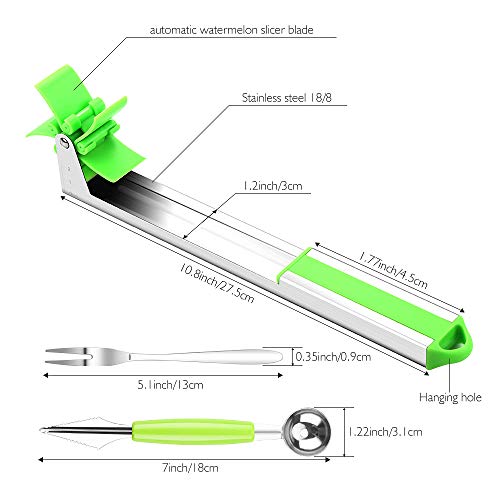 image for Aitsite Watermelon Slicer Cutter Stainless Steel Watermelon Windmill C
