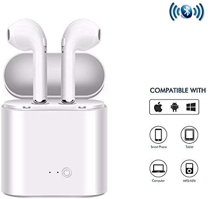 Mobspy Dual i7 Wireless V4.2 Bluetooth Headphones for iPhone and Android(White)
