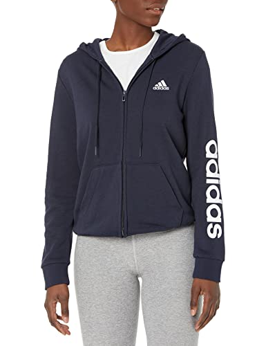 adidas essentials logo full zip hoodie