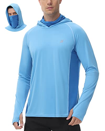 Roadbox Long Sleeve Sun Hoody for Men - Lightweight