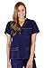 Women's Super Soft, Comfort Stretch Junior Fit Contrast Stitch V-Neck Scrub Top