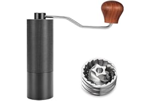 Agilive Manual Coffee Grinder, Adjustable Grinding Settings, Stainless Steel Burrs, Portable Hand-Cranked Coffee Grinder, For Espresso, Drip Filter, French Press Filter, Compact And Durable (black)