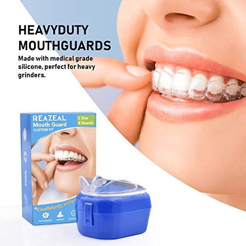 New Upgraded Health Professional Dental Guard - 2 Sizes, 4 Pieces Mouthguard, Moldable Night Guards for Teeth Grinding, Stops Bruxism, Tmj & Eliminates Teeth Clenching