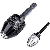 aiyun Mini Drill Chuck Adapter Impact Driver Keyless (0.6-8mm,0.3-3.6mm)