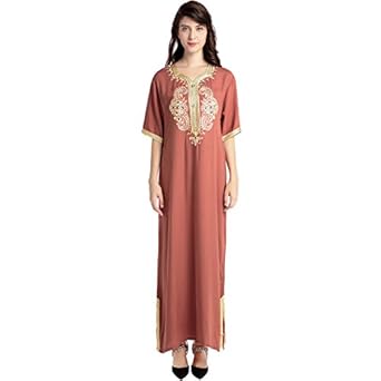 Baya Muslim abaya caftan dubai dress for women Islamic clothing rayon gown jalabiyas