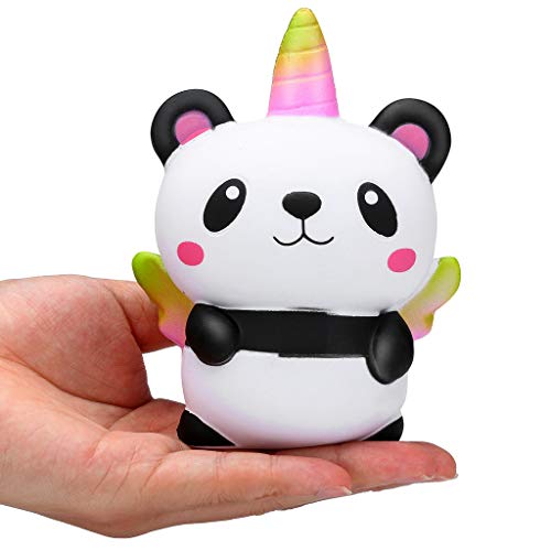 Mikilon Jumbo Unicorn Panda Squishy Kawaii Slow Rising Cream Scent Toys Cute Stress Relief Doll for Kids (White)