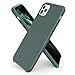 ORNARTO Compatible with iPhone 11 Pro MAX Liquid Silicone Case 6.5 inch, Slim Liquid Silicone Case with Open Bottom Style Soft Gel Rubber Cover - Pine Green