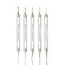 Beaute Galleria 5pcs (10sizes) 2-way Dotting Tool Pen Nail Art Design Painting Drawing Marbleizing Acrylic UV Gel Manicure Professional Nail Salon Tool