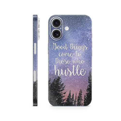 Glossy Glitter Phone Skin Compatible with Apple iPhone 17 - Hustle - Premium 3M…