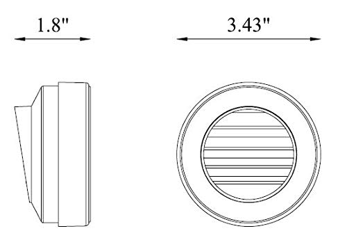 LFU Brass Constructed Surface Mounted Deck/Step/Patio/Hardscape Light. Low Voltage. (G4 Bulb Required, Miramar)