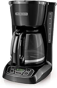 BLACK+DECKER Coffee Maker, 12 Cup, Programmable, Black, CM1105BC