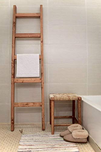 6 ft Wooden Decorative Modern Farmhouse Blanket Ladder | Early American - Thumbnail 3