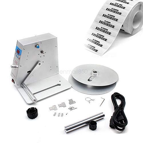 Automatic Label Rewinder Machine, Digital Automatic Label Tags Rewinder Speed Adjustable Rewinding Machine Printing Label Rewinder AC110V for Office Warehouse Production line (USA Stock)