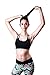 QUEENIEKE Women's Light Support Double-T Back Wirefree Pad Yoga Sports Bra Size M Color Black Pro