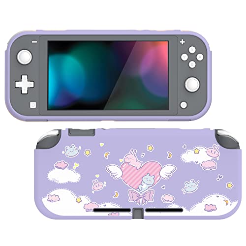 PlayVital Fantasy Bunny & Bear Custom Protective Case for Nintendo Switch Lite, Soft TPU Slim Case Cover for Nintendo Switch Lite