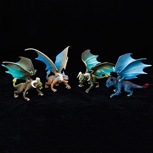 JAGENIE Dragons with Wings Dinosaur Action Figure Classic Toys Kids Educational Model Christmas New Year Gift,1 pc, Random Delivery